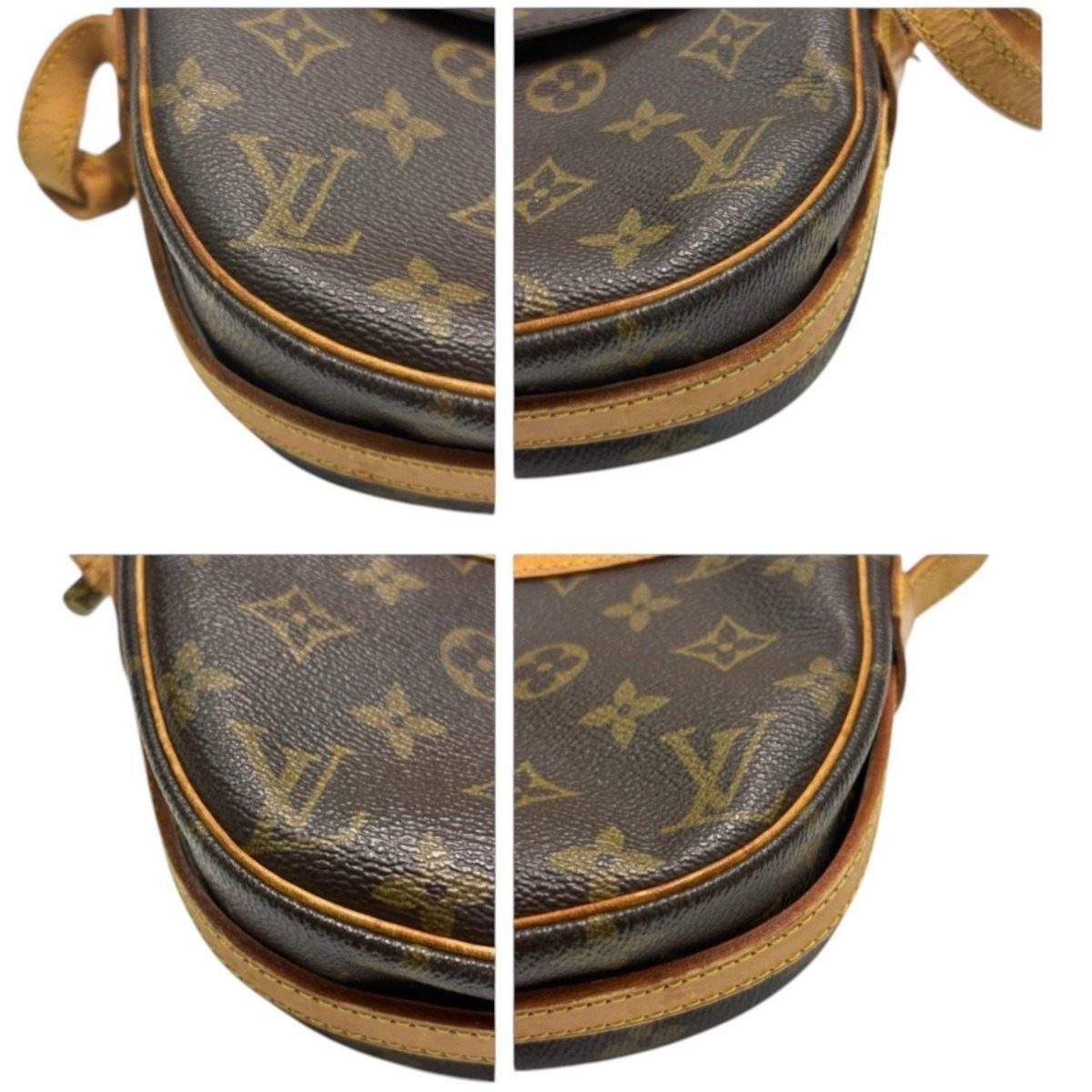 Louis Vuitton Monogram Johnfille Brown Gold Leather Shoulder Bag — view 5