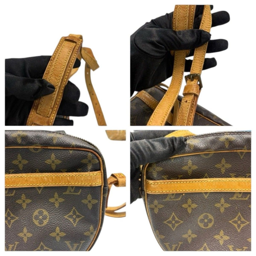 Louis Vuitton Monogram Johnfille Brown Gold Leather Shoulder Bag — view 6