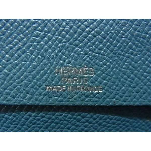 Hermes Handbook Cover Agenda Vision Blue Jean Vaux Epson Silver — view 5