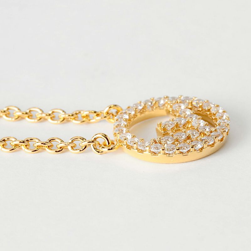 Fendi Necklace F Is Soft White Gold — view 4