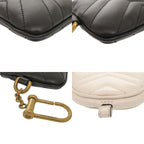 Gucci GG Marmont Leather Black Off White Coin Case 1462 — view 8