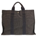 Hermes Her Line MM Gray Silver Canvas Tote