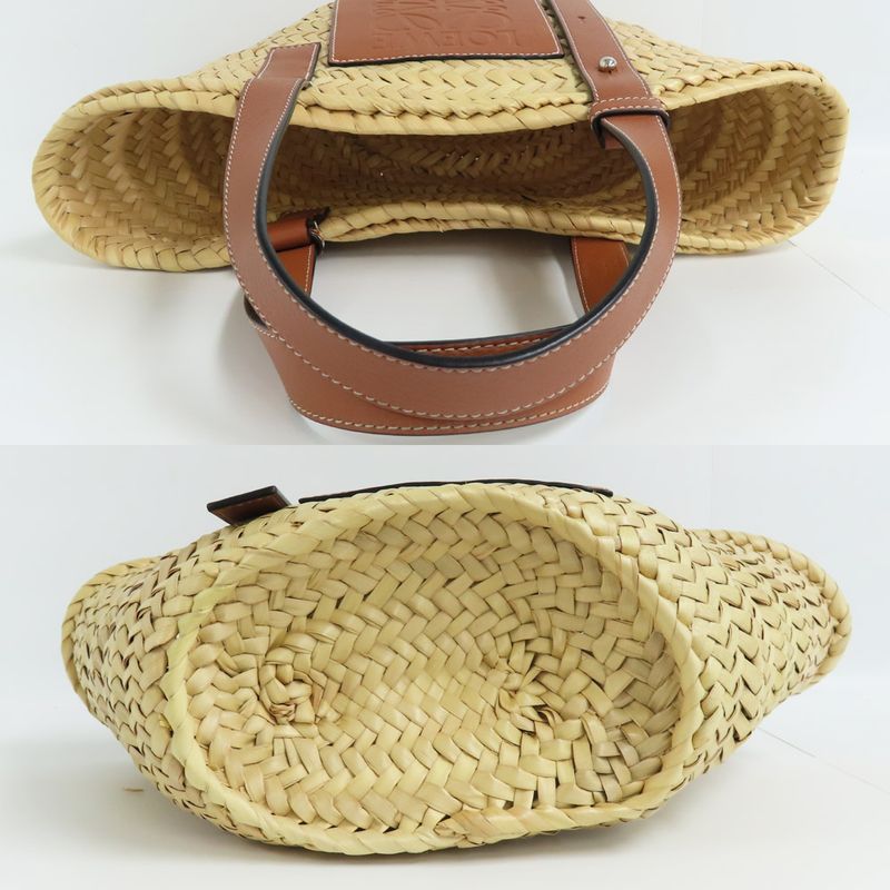 Loewe Basket Bag Small 327.02 S93 Anagram Natural Tan Raffia — view 5