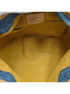 Louis Vuitton Denim Pleaty Monogram Vintage Pouch Pochette Hand Bag