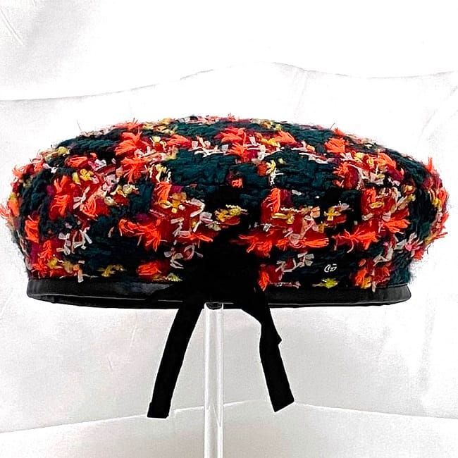 Gucci Beret Green Red Black GG Marmont — view 3