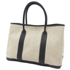 Hermes Garden Party PM Natural Black Silver Toile Buffalo Tote Bag — view 2