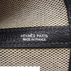 Hermes Garden Party PM Natural Black Silver Toile Buffalo Tote Bag — view 6