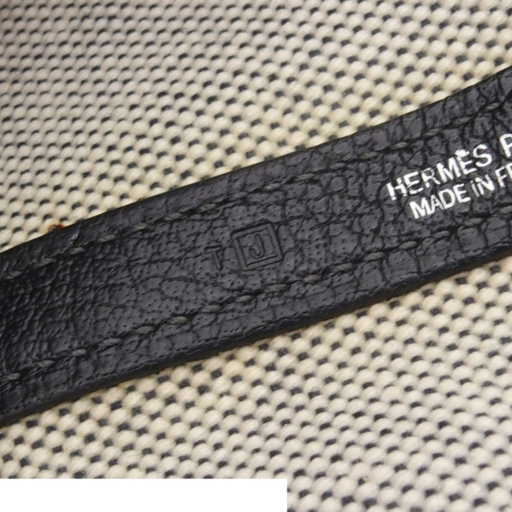 Hermes Garden Party PM Natural Black Silver Toile Buffalo Tote Bag — view 7