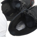 Celine Balkis Lace Up Boots Size 38 Black Nylon Leather Shoes — view 9