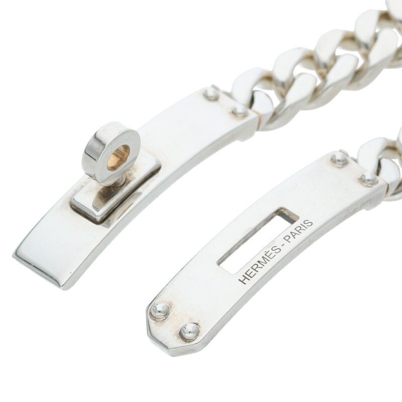 Hermes Kelly Grumet Silver Bracelet — view 5