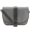 Fendi Zucchino Pochette Gray Shoulder Bag