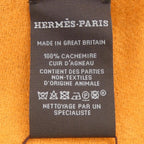 Hermes Stole Cashmere Gray Graybased Orange — view 3