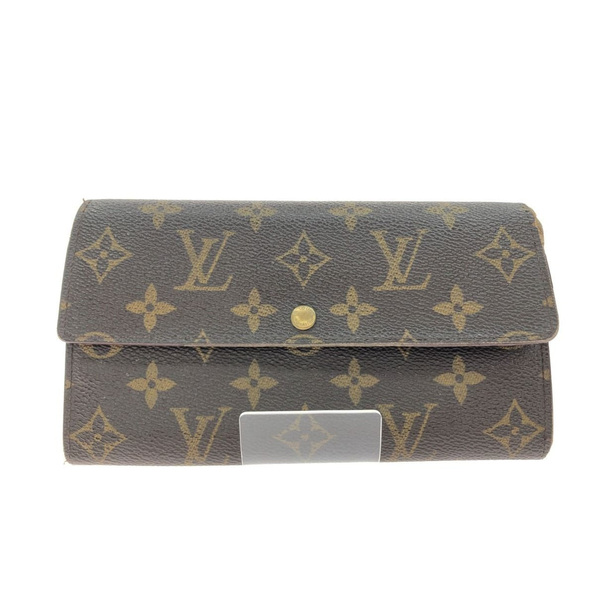 Louis Vuitton Long Wallet Monogram Porte Monnaie Credit Brown