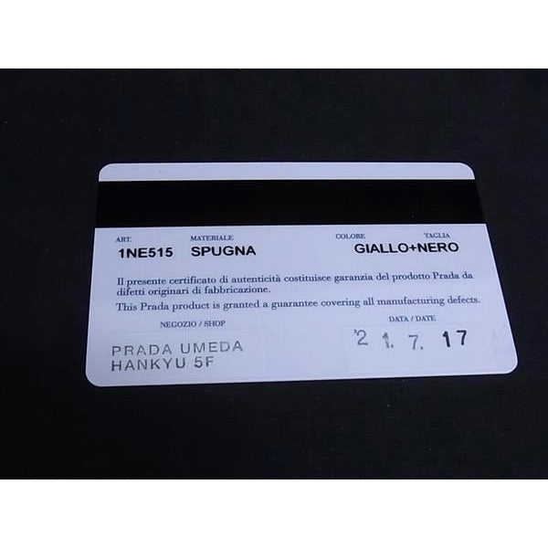 Prada Handbag Terry Mini 1 Ne515 Yellow Black Pile White — view 2