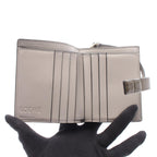 Loewe Bifold Wallet Compact Zip Khaki Beige Leather Anagram Green. Khaki. Gray — view 3