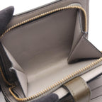 Loewe Bifold Wallet Compact Zip Khaki Beige Leather Anagram Green. Khaki. Gray — view 4