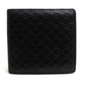 Gucci Wallet Men Leather Black Micro Guccissima with Coin