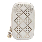 Dior Lady White Gold Hardware Shoulder Bag Phone Pouch — view 2