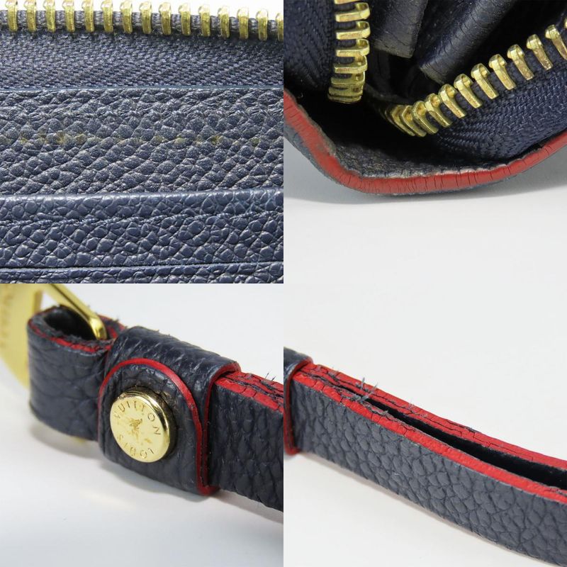 Louis Vuitton Long Wallet Zippy Monogram Empreinte Marine Rouge — view 8
