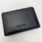 Bottega Veneta Calf Black Card Case Business Holder — view 3