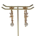 Louis Vuitton Blooming Pearl Earrings Metal Gold