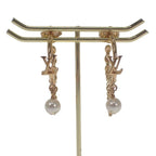 Louis Vuitton Blooming Pearl Earrings Metal Gold