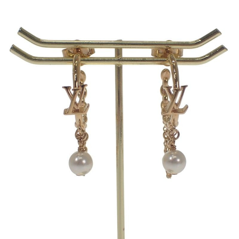 Louis Vuitton Blooming Pearl Earrings Metal Gold — view 2