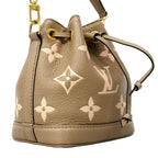 Louis Vuitton Handbag Monogram Empreinte Bicolor Nano Noe Tourtelle Cream 2-Way — view 2