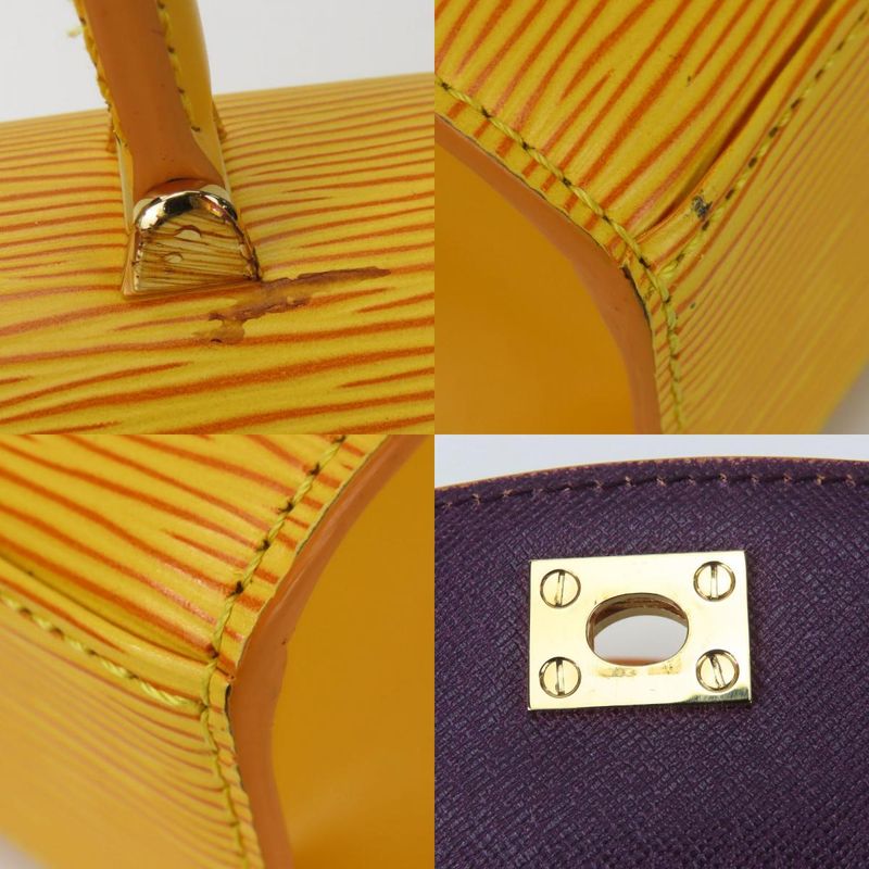 Louis Vuitton Handbag Malesherbes Epi Leather Yellow Gold Hardware Top — view 7
