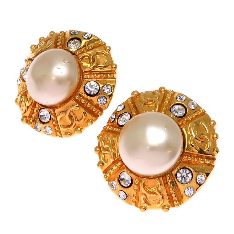 Chanel Glamour Pearl and Crystal Gold-Tone — view 2