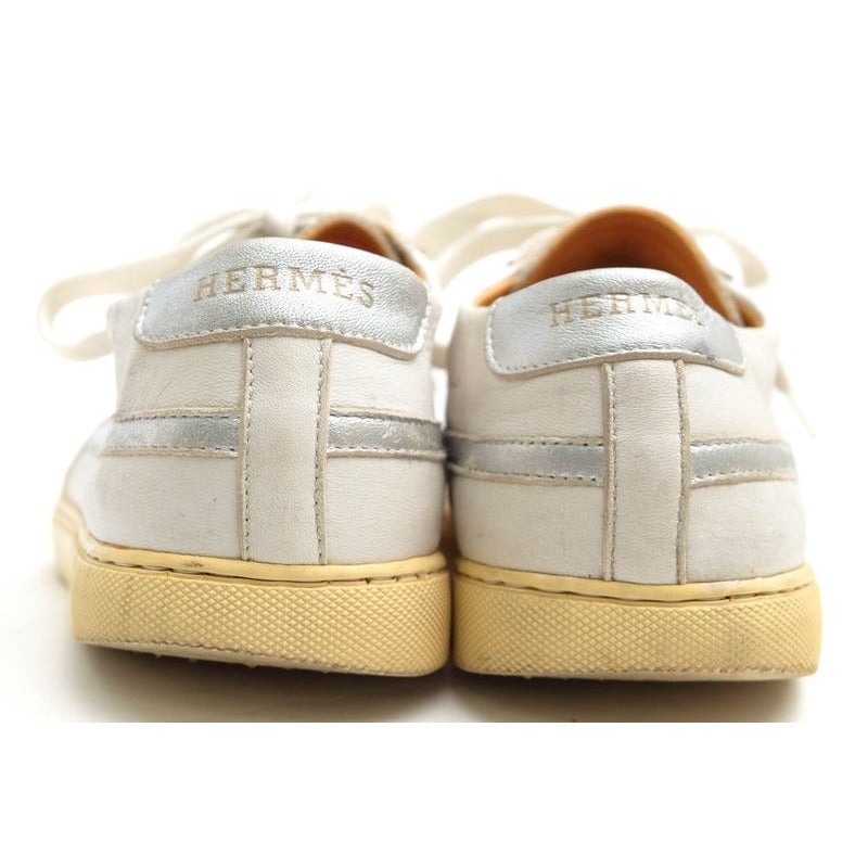 Hermes Shoes Sneakers Low Cut Men Leather White — view 4
