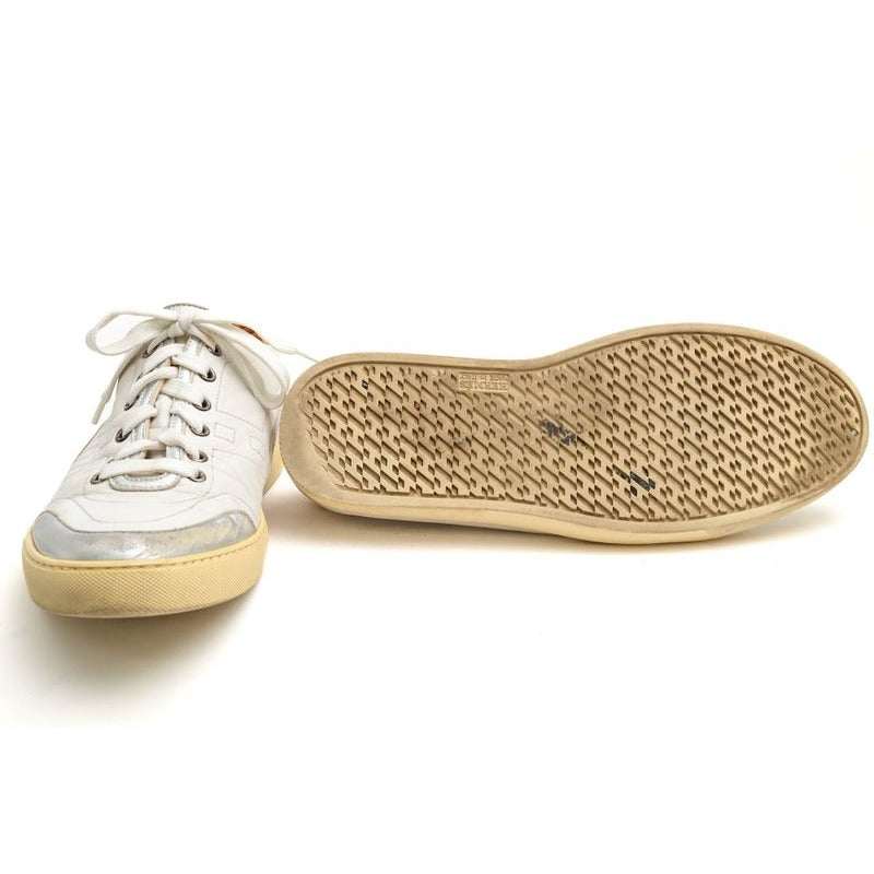 Hermes Shoes Sneakers Low Cut Men Leather White — view 7