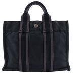 Hermes Sac Fourre Tout PM Cotton Canvas Black Handbag — view 2