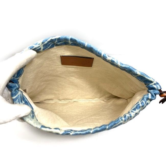 Loewe Draw String Pouch Ring Light Blue — view 6