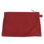 Hermes Pouch Bora Cotton Leather Bordeaux Enji Silver Hardware Flat Multi — view 2