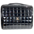 Chanel Business Bag CC Logo Beach Enamel Black