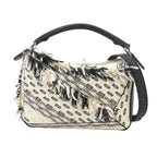 Loewe Puzzle Bag Small 2-Way Bag Cotton Yarn White Black