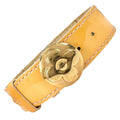 Louis Vuitton Luck Enamel Leather Yellow Bracelet Gold
