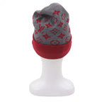Louis Vuitton LV Rabbit Monogram Wool Hat Knit Cap Gray Red — view 4