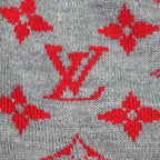 Louis Vuitton LV Rabbit Monogram Wool Hat Knit Cap Gray Red — view 8