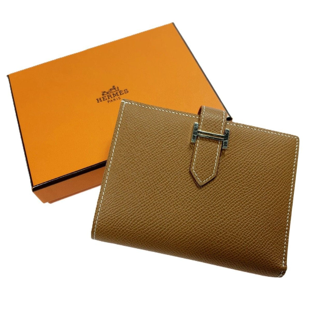 Hermes Bifold Wallet Bearn Compact Silver Hhardware