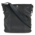 Bottega Veneta Intrecciato Shoulder Bag Crossbody Leather Black