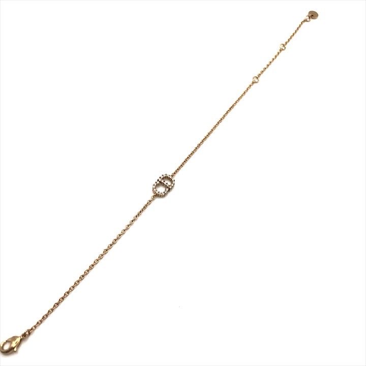 Dior CD Logo Rhinestone Bracelet — view 3