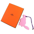 Hermes Petite Ash Beaver Epson Togo Bag Charm Pink Orange With Box Large — view 2