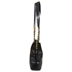 Chanel CC Logo Tote Caviar Leather Black — view 4