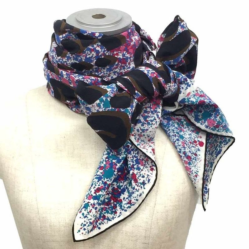 Louis Vuitton Goods Leopard Scarf Carre Shawl Silk