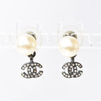 Chanel Logo CC Rhinestone Pearl Swing Coco Mark — view 3