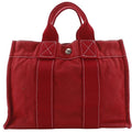 Hermes Deauville PM Canvas Red Handbag