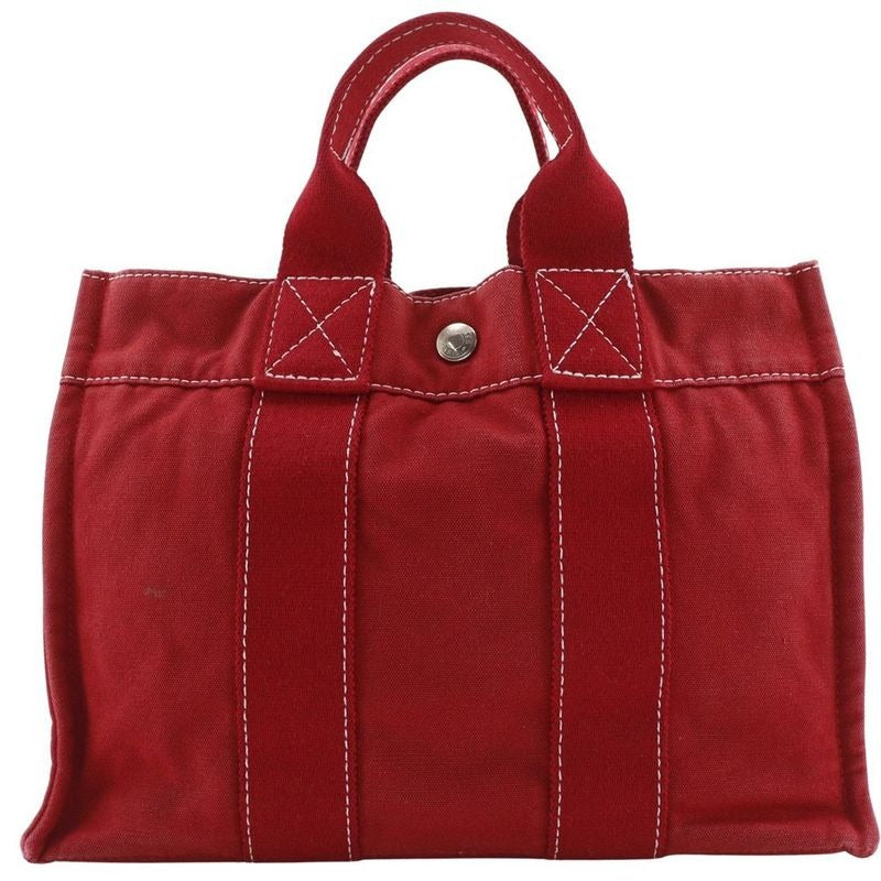 Hermes Deauville PM Canvas Red Handbag