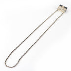 Chanel Quilted Bag Motif CC Logo Pircas Leather Chain Necklace Black — view 6